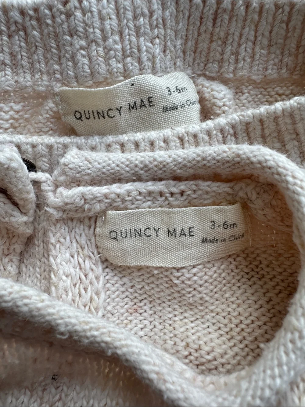 Quincy Mae Cream Knit set